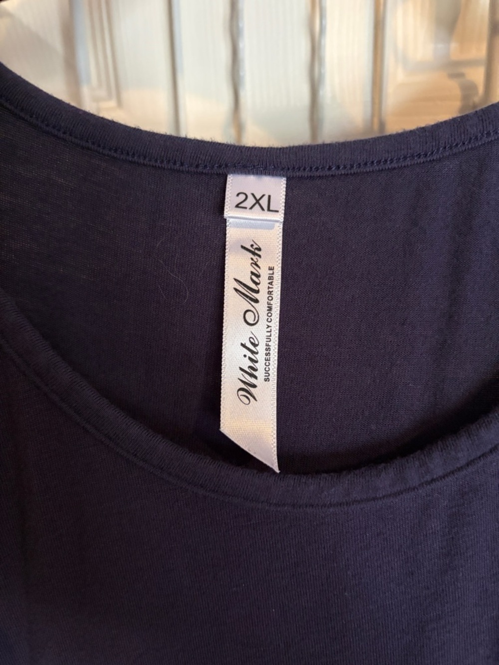 White Mark Navy Short-Sleeve Maxi Dress - Picture 3 of 5